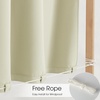 NICETOWN 2 Panels Rod-Free Outdoor Curtains for Patio Waterproof Sticky Top(Light Beige)
