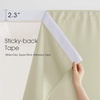 NICETOWN 2 Panels Rod-Free Outdoor Curtains for Patio Waterproof Sticky Top(Light Beige)