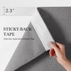 NICETOWN 2 Panels Rod-Free Outdoor Curtains for Patio Waterproof Sticky Top(Light Gray)