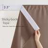NICETOWN 2 Panels Rod-Free Outdoor Curtains for Patio Waterproof Sticky Top(Mocha Tan)