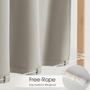 NICETOWN 2 Panels Rod-Free Outdoor Curtains for Patio Waterproof Sticky Top(Natural)