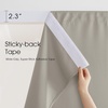 NICETOWN 2 Panels Rod-Free Outdoor Curtains for Patio Waterproof Sticky Top(Natural)