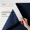NICETOWN 2 Panels Rod-Free Outdoor Curtains for Patio Waterproof Sticky Top(Navy)