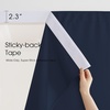 NICETOWN 2 Panels Rod-Free Outdoor Curtains for Patio Waterproof Sticky Top(Navy Blue)