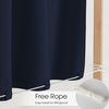 NICETOWN 2 Panels Rod-Free Outdoor Curtains for Patio Waterproof Sticky Top(Navy Blue)