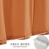 NICETOWN 2 Panels Rod-Free Outdoor Curtains for Patio Waterproof Sticky Top(Orange)