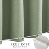 NICETOWN 2 Panels Rod-Free Outdoor Curtains for Patio Waterproof Sticky Top(Sage)