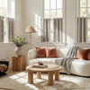 NICETOWN Beige Linen Blackout Curtains 84 Inches Long, W52xL84, 2 Panels(Beige)