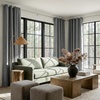 NICETOWN Beige Linen Blackout Curtains 84 Inches Long, W52xL84, 2 Panels(Grey)