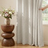 NICETOWN Beige Linen Blackout Curtains 84 Inches Long, W52xL84, 2 Panels(Ivory)