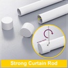 NICETOWN Black Adjustable Curtain Rod 1 Diameter Modern End Cap Style Finals/Cylinder Finials Design Decorative Drapery Rod for Closet Cupboard Cafe Loft RV Curtains, 28-48″ Length, Matt Black(White)