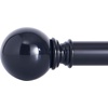 NICETOWN Black Curtain Rods for Window 48 to 86 inch, 1 1/8 Diameter with Ball Finials for Window Treatment, Adjustable Length from 48 to 86-Inch, Matte Black(Black)
