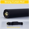 NICETOWN Black Curtain Rods for Window 48 to 86 inch, 1 1/8 Diameter with Ball Finials for Window Treatment, Adjustable Length from 48 to 86-Inch, Matte Black(Matte Black)