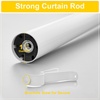 NICETOWN Black Curtain Rods for Window 48 to 86 inch, 1 1/8 Diameter with Ball Finials for Window Treatment, Adjustable Length from 48 to 86-Inch, Matte Black(Matte White)