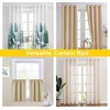 NICETOWN Black Curtain Rods for Window 48 to 86 inch, 1 1/8 Diameter with Ball Finials for Window Treatment, Adjustable Length from 48 to 86-Inch, Matte Black(Matte White)