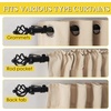 NICETOWN Black Curtain Rods for Windows 28 to 48 inch, Adjustable Curtain Rod 1 inch Diameter Modern Faceted Ball Finials Design Decorative Drapery Rod for Valances Tiers, 28-48″ Length, Matte Black(Matte Black)