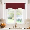NICETOWN Blackout Kitchen Valances for Windo 18 Inch Length Rod Pocket(Burgundy Red)