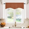NICETOWN Blackout Kitchen Valances for Windo 18 Inch Length Rod Pocket(Burnt Orange)