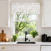 NICETOWN Blackout Kitchen Valances for Windo 18 Inch Length Rod Pocket(Floral Print White)