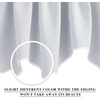 NICETOWN Blackout Kitchen Valances for Windo 18 Inch Length Rod Pocket(Greyish White)