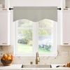 NICETOWN Blackout Kitchen Valances for Windo 18 Inch Length Rod Pocket(Natural)