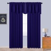 NICETOWN Blackout Kitchen Valances for Windo 18 Inch Length Rod Pocket(Navy Blue)