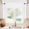 NICETOWN Blackout Kitchen Valances for Windo 18 Inch Length Rod Pocket(Pure White)