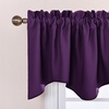 NICETOWN Blackout Kitchen Valances for Windo 18 Inch Length Rod Pocket(Royal Purple)