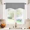 NICETOWN Blackout Kitchen Valances for Windo 18 Inch Length Rod Pocket(Silver Grey)