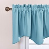 NICETOWN Blackout Kitchen Valances for Windo 18 Inch Length Rod Pocket(Teal Blue)