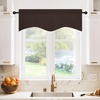 NICETOWN Blackout Kitchen Valances for Windo 18 Inch Length Rod Pocket(Toffee Brown)
