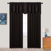 NICETOWN Blackout Kitchen Valances for Windo 18 Inch Length Rod Pocket(Toffee Brown)