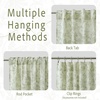NICETOWN Blue Floral Curtains for Bedroom & Living Room, Linen Blend Drapes with Vintage Peony, Privacy & Light Filtering Inspired by British Museum’s Blue & White Porcelain, W52 x L84 in, 2 Panels(Green)