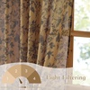 NICETOWN Blue Floral Curtains for Bedroom & Living Room, Linen Blend Drapes with Vintage Peony, Privacy & Light Filtering Inspired by British Museum’s Blue & White Porcelain, W52 x L84 in, 2 Panels(Terracotta Ink)