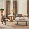 NICETOWN Blue Floral Curtains for Bedroom & Living Room, Linen Blend Drapes with Vintage Peony, Privacy & Light Filtering Inspired by British Museum’s Blue & White Porcelain, W52 x L84 in, 2 Panels(Terracotta Ink)