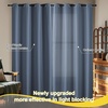 NICETOWN Boho Floral Curtains 100% Blackout for Living Room Bedroom 96 Inches Long Vintage Flower Drapes Thermal Insulated Soundproof Mid Century Botanica Grommet Window Treatment, 52″ W, 2 Panels(Stone Blue)