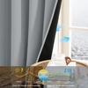 NICETOWN Boho Floral Curtains 100% Blackout for Living Room Bedroom 96 Inches Long Vintage Flower Drapes Thermal Insulated Soundproof Mid Century Botanica Grommet Window Treatment, 52″ W, 2 Panels(Dove Gray)