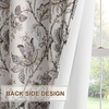 NICETOWN Boho Floral Curtains 100% Blackout for Living Room Bedroom 96 Inches Long Vintage Flower Drapes Thermal Insulated Soundproof Mid Century Botanica Grommet Window Treatment, 52″ W, 2 Panels(Floral Off White)