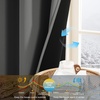 NICETOWN Boho Floral Curtains 100% Blackout for Living Room Bedroom 96 Inches Long Vintage Flower Drapes Thermal Insulated Soundproof Mid Century Botanica Grommet Window Treatment, 52″ W, 2 Panels(Grey)