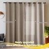 NICETOWN Boho Floral Curtains 100% Blackout for Living Room Bedroom 96 Inches Long Vintage Flower Drapes Thermal Insulated Soundproof Mid Century Botanica Grommet Window Treatment, 52″ W, 2 Panels(Cappuccino)