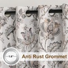 NICETOWN Boho Floral Curtains 100% Blackout for Living Room Bedroom 96 Inches Long Vintage Flower Drapes Thermal Insulated Soundproof Mid Century Botanica Grommet Window Treatment, 52″ W, 2 Panels(Floral Off White)