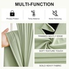 NICETOWN Boho Floral Curtains 100% Blackout for Living Room Bedroom 96 Inches Long Vintage Flower Drapes Thermal Insulated Soundproof Mid Century Botanica Grommet Window Treatment, 52″ W, 2 Panels(Light Green)