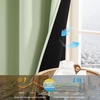 NICETOWN Boho Floral Curtains 100% Blackout for Living Room Bedroom 96 Inches Long Vintage Flower Drapes Thermal Insulated Soundproof Mid Century Botanica Grommet Window Treatment, 52″ W, 2 Panels(Light Green)