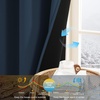 NICETOWN Boho Floral Curtains 100% Blackout for Living Room Bedroom 96 Inches Long Vintage Flower Drapes Thermal Insulated Soundproof Mid Century Botanica Grommet Window Treatment, 52″ W, 2 Panels(Navy)