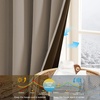 NICETOWN Boho Floral Curtains 100% Blackout for Living Room Bedroom 96 Inches Long Vintage Flower Drapes Thermal Insulated Soundproof Mid Century Botanica Grommet Window Treatment, 52″ W, 2 Panels(Cappuccino)