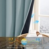 NICETOWN Boho Floral Curtains 100% Blackout for Living Room Bedroom 96 Inches Long Vintage Flower Drapes Thermal Insulated Soundproof Mid Century Botanica Grommet Window Treatment, 52″ W, 2 Panels(Greyish Blue)