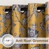 NICETOWN Boho Floral Curtains 100% Blackout for Living Room Bedroom 96 Inches Long Vintage Flower Drapes Thermal Insulated Soundproof Mid Century Botanica Grommet Window Treatment, 52″ W, 2 Panels(Floral Oak Brown)