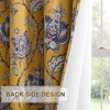 NICETOWN Boho Floral Curtains 100% Blackout for Living Room Bedroom 96 Inches Long Vintage Flower Drapes Thermal Insulated Soundproof Mid Century Botanica Grommet Window Treatment, 52″ W, 2 Panels(Floral Oak Brown)