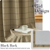NICETOWN Buffalo Plaid Full Blackout Linen Curtain Panels 84 Inches(Diagonal Check | Linen)