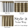 NICETOWN Buffalo Plaid Full Blackout Linen Curtain Panels 84 Inches(Diagonal Check | Linen)